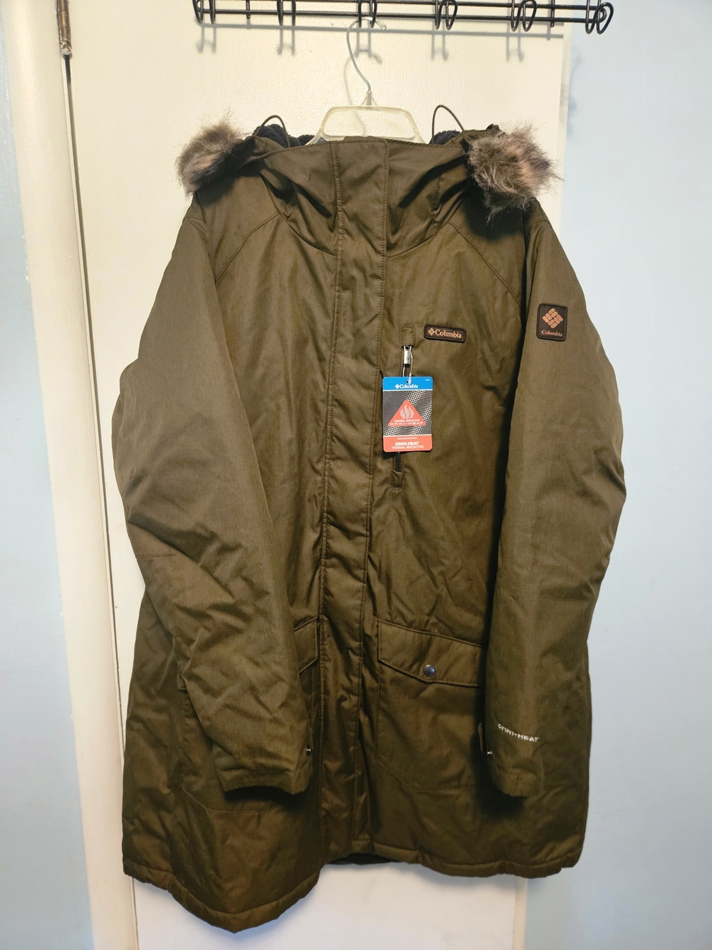 Columbia Women's Suttle Mountain Long Insulated Jacket Olive & Brown 1X
